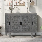 Buffet en bois avec portes à motif antique
