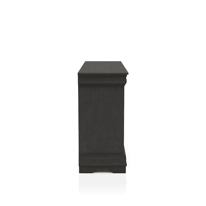 Commode 2 pièces Lavina de style transitionnel en bois massif à 8 tiroirs et miroir
