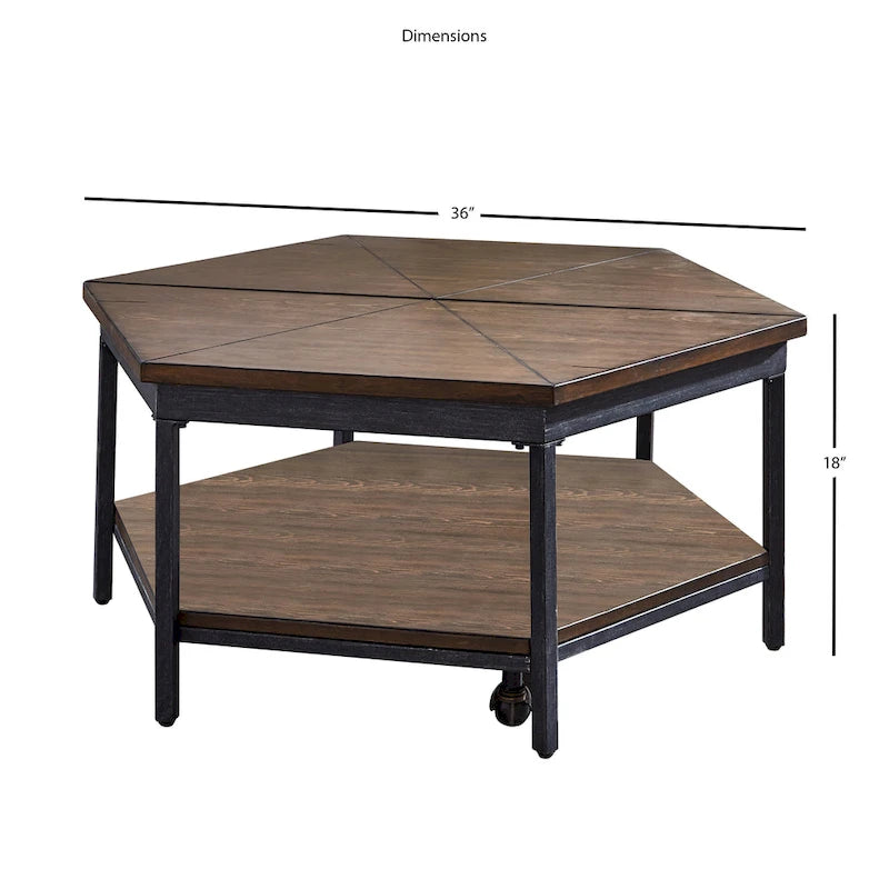 Table basse relevable Upton Hexagon