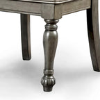 Chaises de salle à manger Tima traditionnelles en similicuir gris (lot de 2)