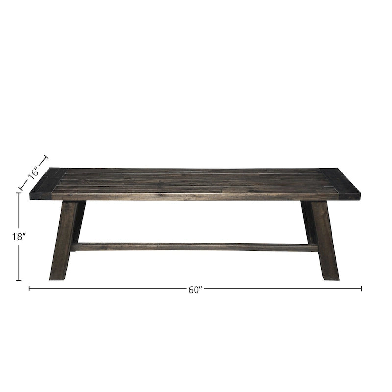 Banc Newberry - Gris Récupéré - 60Lx16Px18H