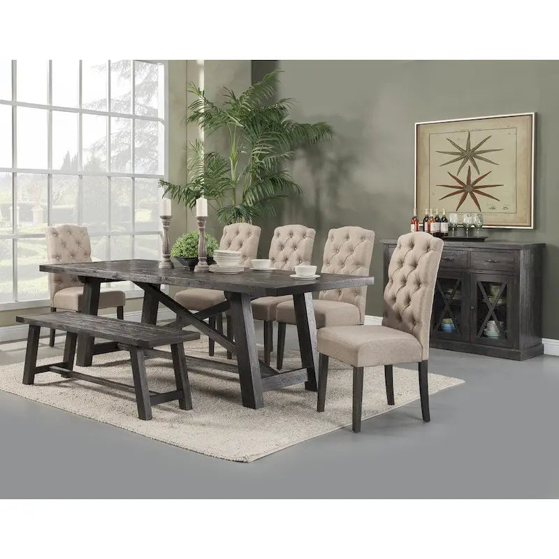 Banc Newberry - Gris Récupéré - 60Lx16Px18H