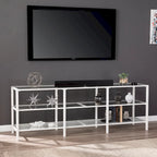 Meuble TV Liberty en métal et verre pour téléviseurs jusqu'à 68 pouces