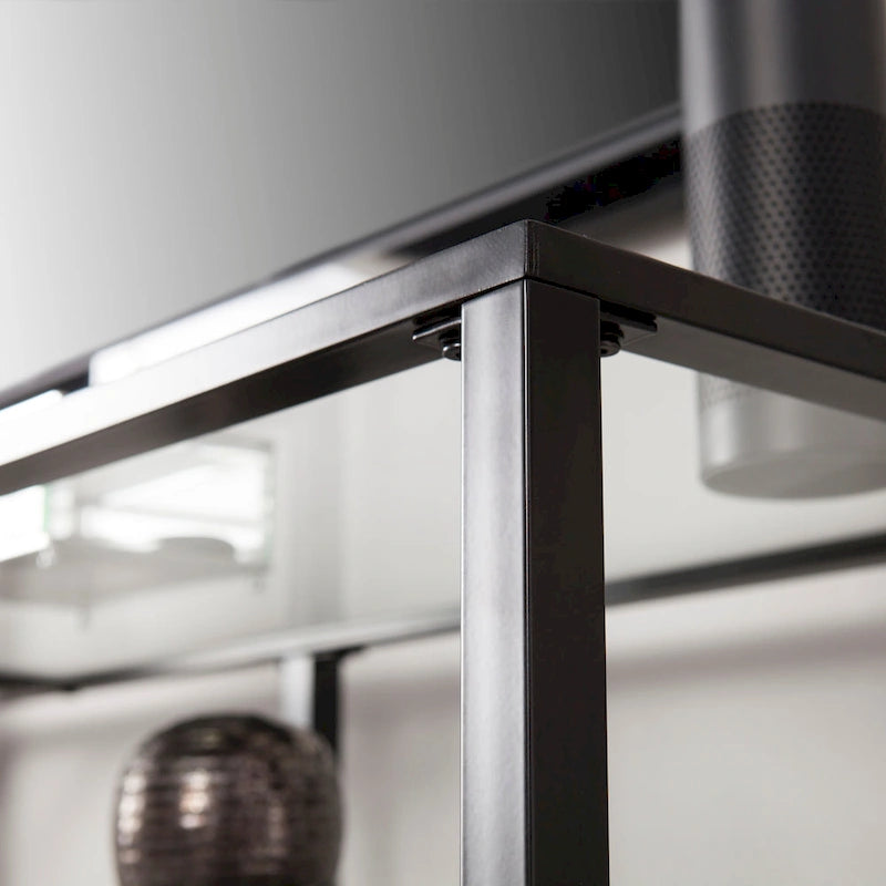 Meuble TV Liberty en métal et verre pour téléviseurs jusqu'à 68 pouces