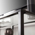 Meuble TV Liberty en métal et verre pour téléviseurs jusqu'à 68 pouces