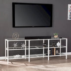 Meuble TV Liberty en métal et verre pour téléviseurs jusqu'à 68 pouces