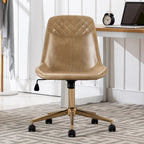 Chaise de bureau pivotante en similicuir courbé avec vérin pneumatique