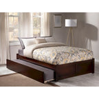 Lit plateforme Concord Wood King avec lit gigogne Twin XL