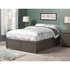 Lit plateforme Concord Wood King avec lit gigogne Twin XL
