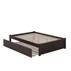 Lit plateforme Concord Wood King avec lit gigogne Twin XL