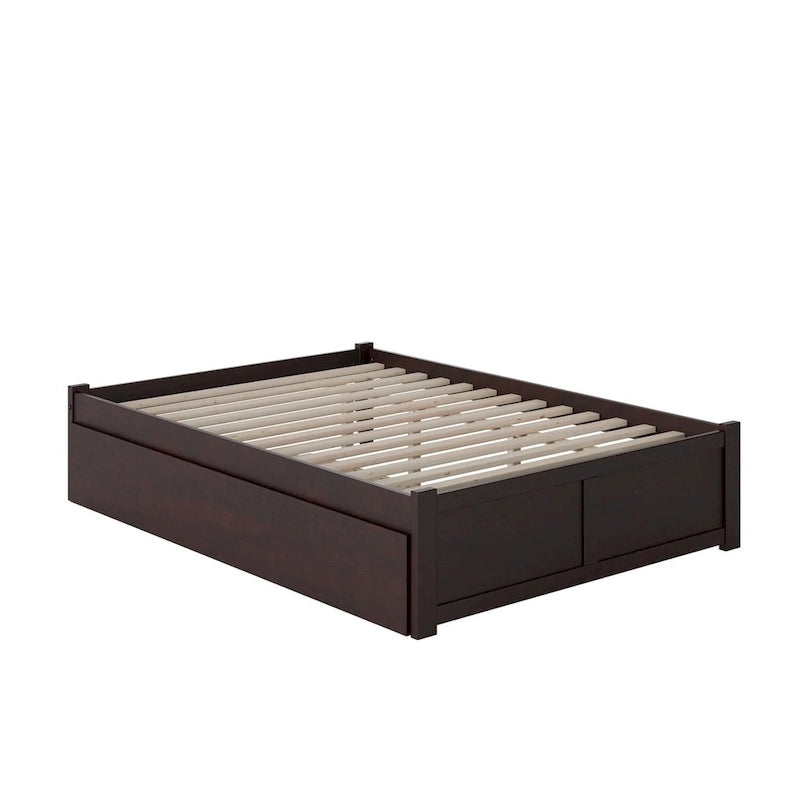 Lit plateforme Concord Wood King avec lit gigogne Twin XL