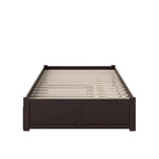 Lit plateforme Concord Wood King avec lit gigogne Twin XL