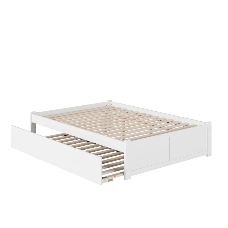 Lit plateforme Concord Wood King avec lit gigogne Twin XL