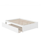 Lit plateforme Concord Wood King avec lit gigogne Twin XL