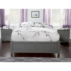 Lit plateforme Concord Wood King avec lit gigogne Twin XL