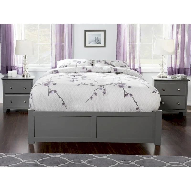 Lit plateforme Concord Wood King avec lit gigogne Twin XL