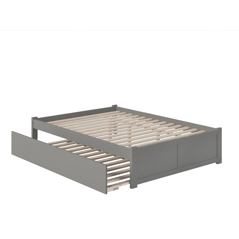 Lit plateforme Concord Wood King avec lit gigogne Twin XL