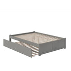 Lit plateforme Concord Wood King avec lit gigogne Twin XL