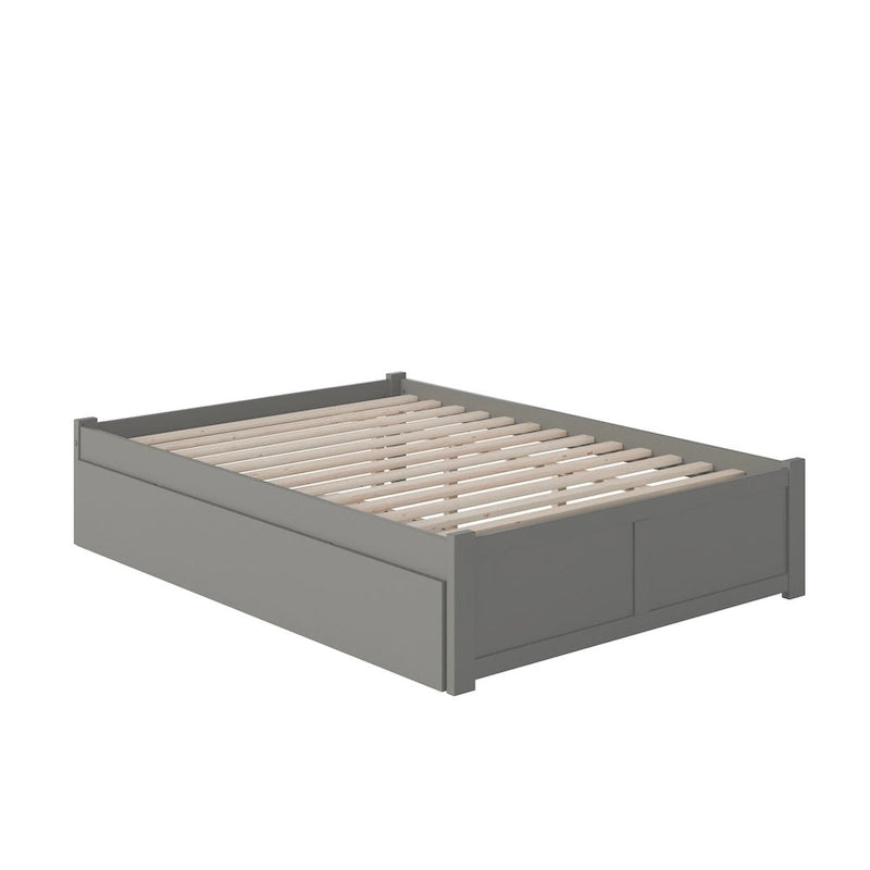 Lit plateforme Concord Wood King avec lit gigogne Twin XL
