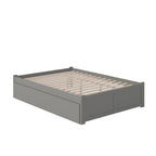 Lit plateforme Concord Wood King avec lit gigogne Twin XL