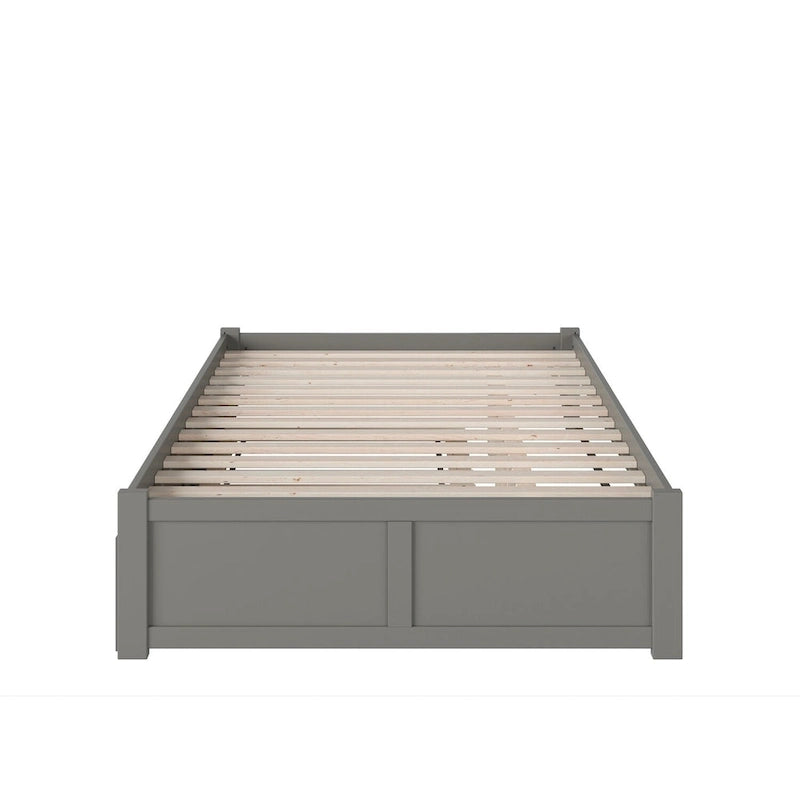 Lit plateforme Concord Wood King avec lit gigogne Twin XL