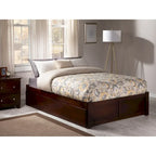 Lit plateforme Concord Wood King avec lit gigogne Twin XL