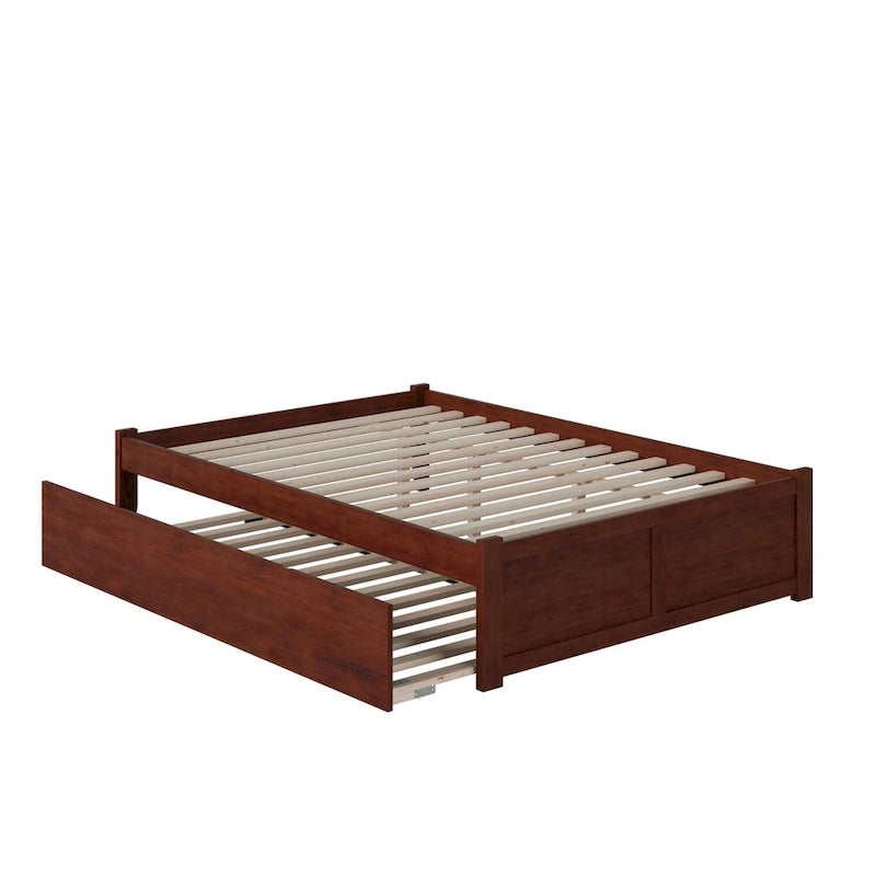 Lit plateforme Concord Wood King avec lit gigogne Twin XL