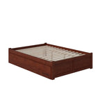 Lit plateforme Concord Wood King avec lit gigogne Twin XL