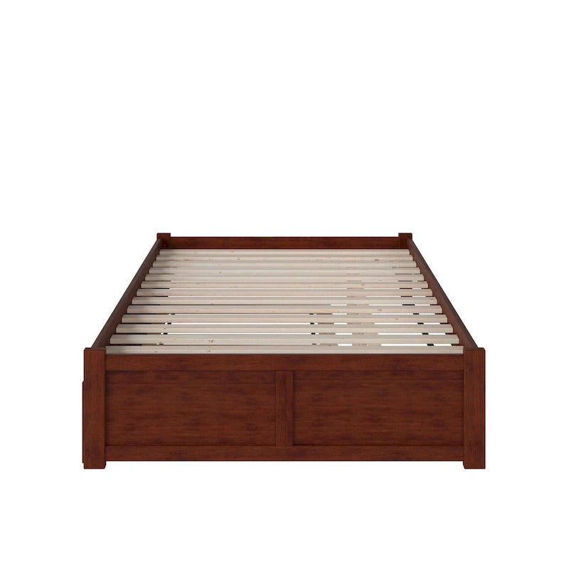 Lit plateforme Concord Wood King avec lit gigogne Twin XL