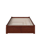 Lit plateforme Concord Wood King avec lit gigogne Twin XL