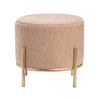 Tabouret Kari Sherpa et métal doré