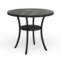 Table de salle à manger à hauteur de comptoir Biony Dining Espresso en bois avec clous décoratifs - Marron