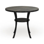 Table de salle à manger à hauteur de comptoir Biony Dining Espresso en bois avec clous décoratifs - Marron