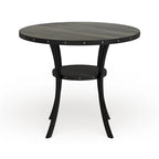 Table de salle à manger à hauteur de comptoir Biony Dining Espresso en bois avec clous décoratifs - Marron