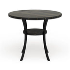Table de salle à manger à hauteur de comptoir Biony Dining Espresso en bois avec clous décoratifs - Marron