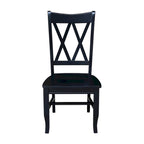 Chaises en bois massif avec dossier en croix (Double X) - Lot de deux