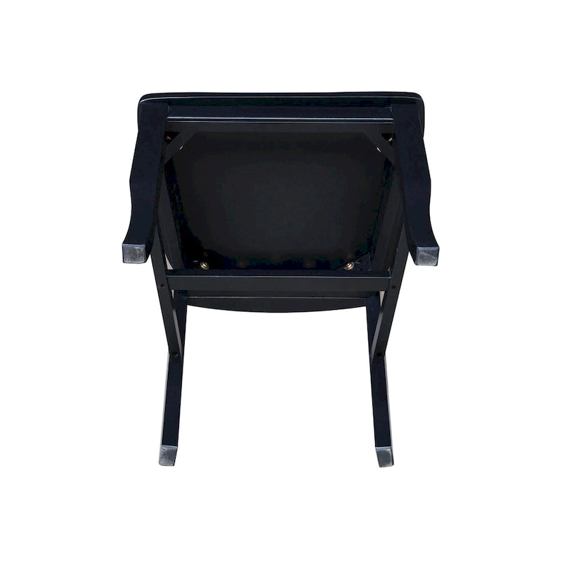 Chaises en bois massif avec dossier en croix (Double X) - Lot de deux