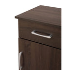 Table de chevet en bois Alston avec 1 tiroir et placard