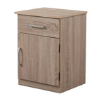 Table de chevet en bois Alston avec 1 tiroir et placard