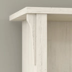 Bureau d'angle Salinas 60W avec huche et classeur latéral en blanc