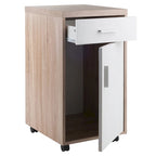 Meuble de rangement Kenner, 1 tiroir, bois recyclé et blanc - 15.75L x 18.3P x 29.25H