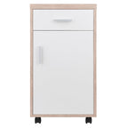 Meuble de rangement Kenner, 1 tiroir, bois recyclé et blanc - 15.75L x 18.3P x 29.25H