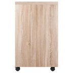 Meuble de rangement Kenner, 1 tiroir, bois recyclé et blanc - 15.75L x 18.3P x 29.25H