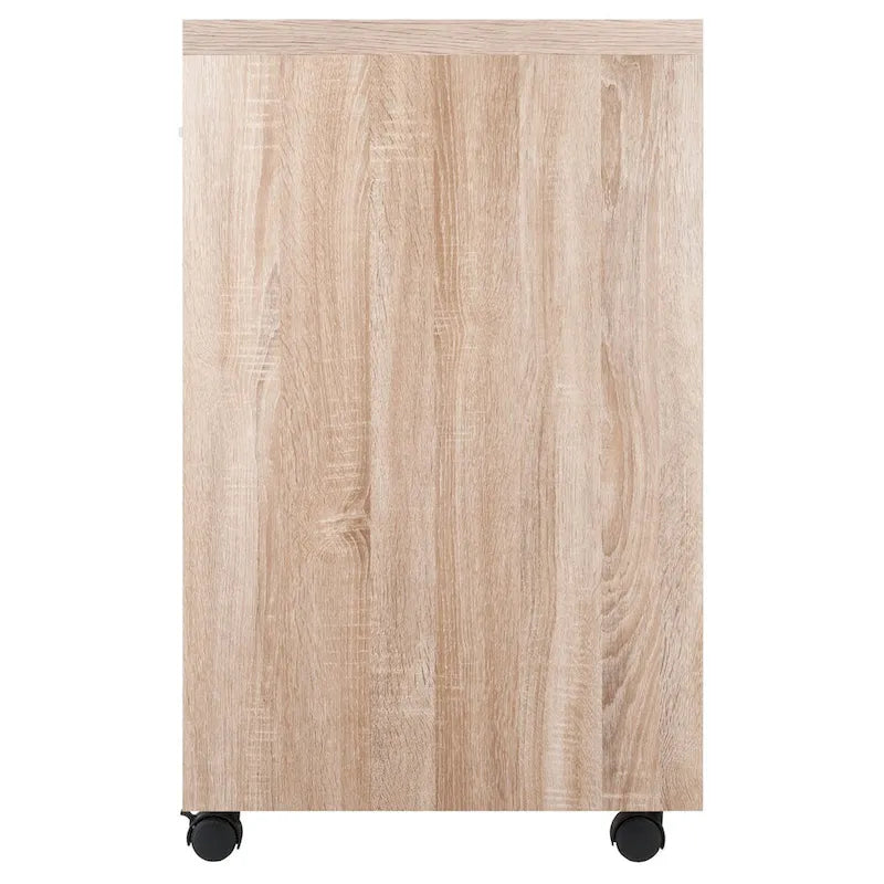 Meuble de rangement Kenner, 1 tiroir, bois recyclé et blanc - 15.75L x 18.3P x 29.25H