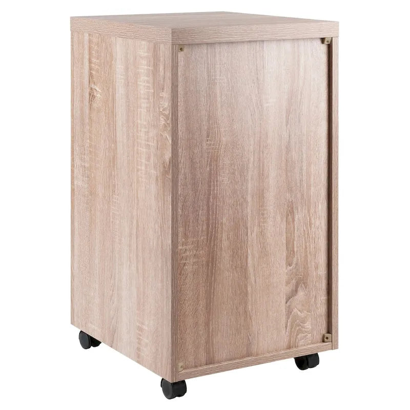 Meuble de rangement Kenner, 1 tiroir, bois recyclé et blanc - 15.75L x 18.3P x 29.25H