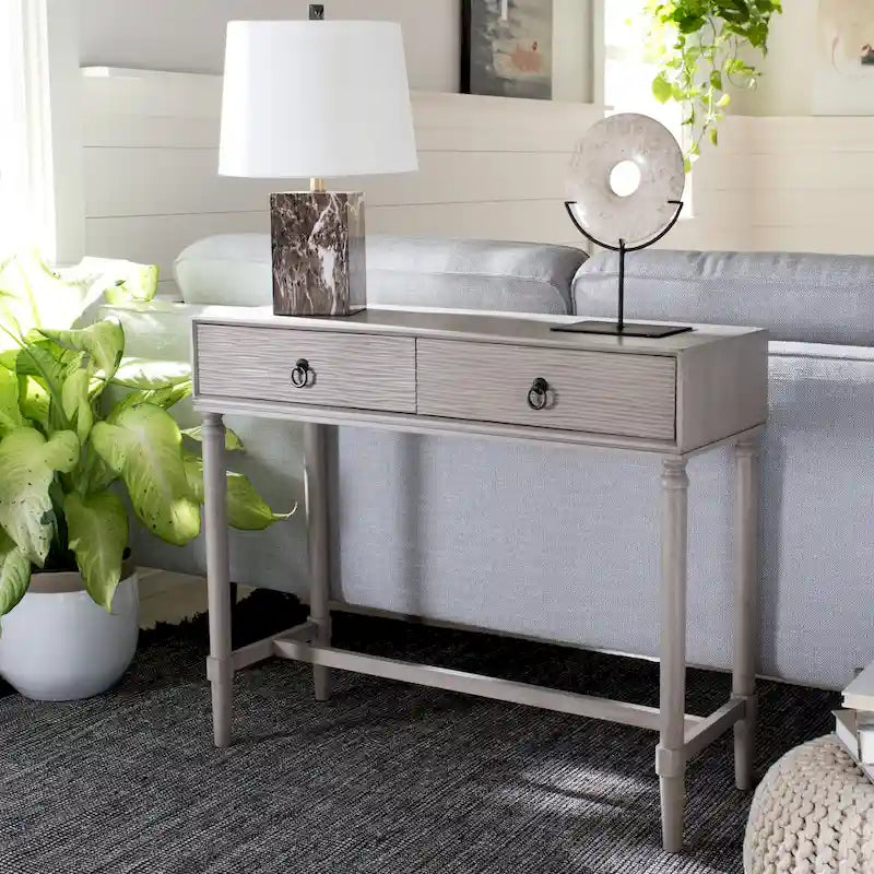 Table console Barbra à 2 tiroirs - 35.5 L x 13 P x 29.5 H - 36Lx13Px30H