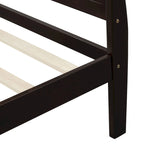 Lit plateforme en bois - Lit jumeau - Sommier tapissier - Lit traîneau avec tête de lit/pied de lit/support à lattes en bois