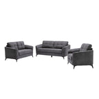 Ensemble de salon avec canapé, causeuse et fauteuil en velours