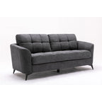 Ensemble de salon avec canapé, causeuse et fauteuil en velours