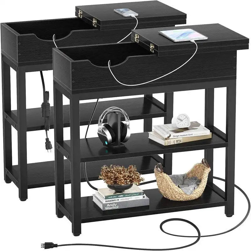 Table d'appoint avec station de recharge - 11P x 23,6L x 24,5H
